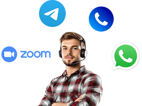 Техническая поддержка amoCRM для Узбекистана на узбекском и русском языках. Связь через Telegram, Zoom, телефон и WhatsApp для настройки и решения проблем.