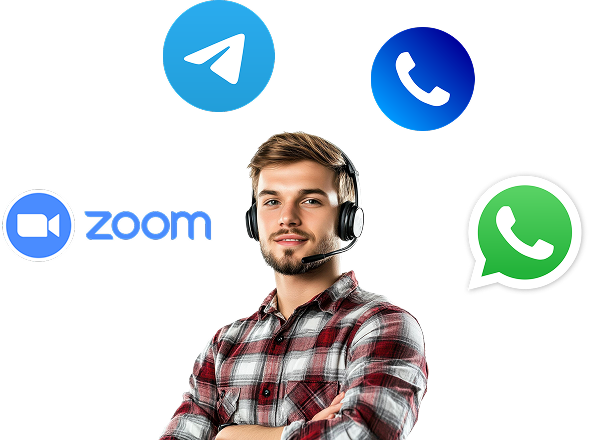 Техническая поддержка amoCRM для Узбекистана на узбекском и русском языках. Связь через Telegram, Zoom, телефон и WhatsApp для настройки и решения проблем.